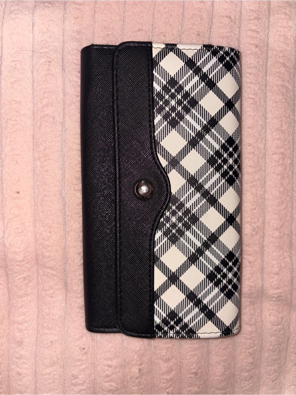 Black & White Plaid Wallet